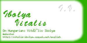 ibolya vitalis business card